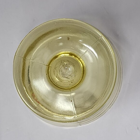 Vintage Yellow Depression Glass Creamer & Sugar Set - Picture 13 of 15